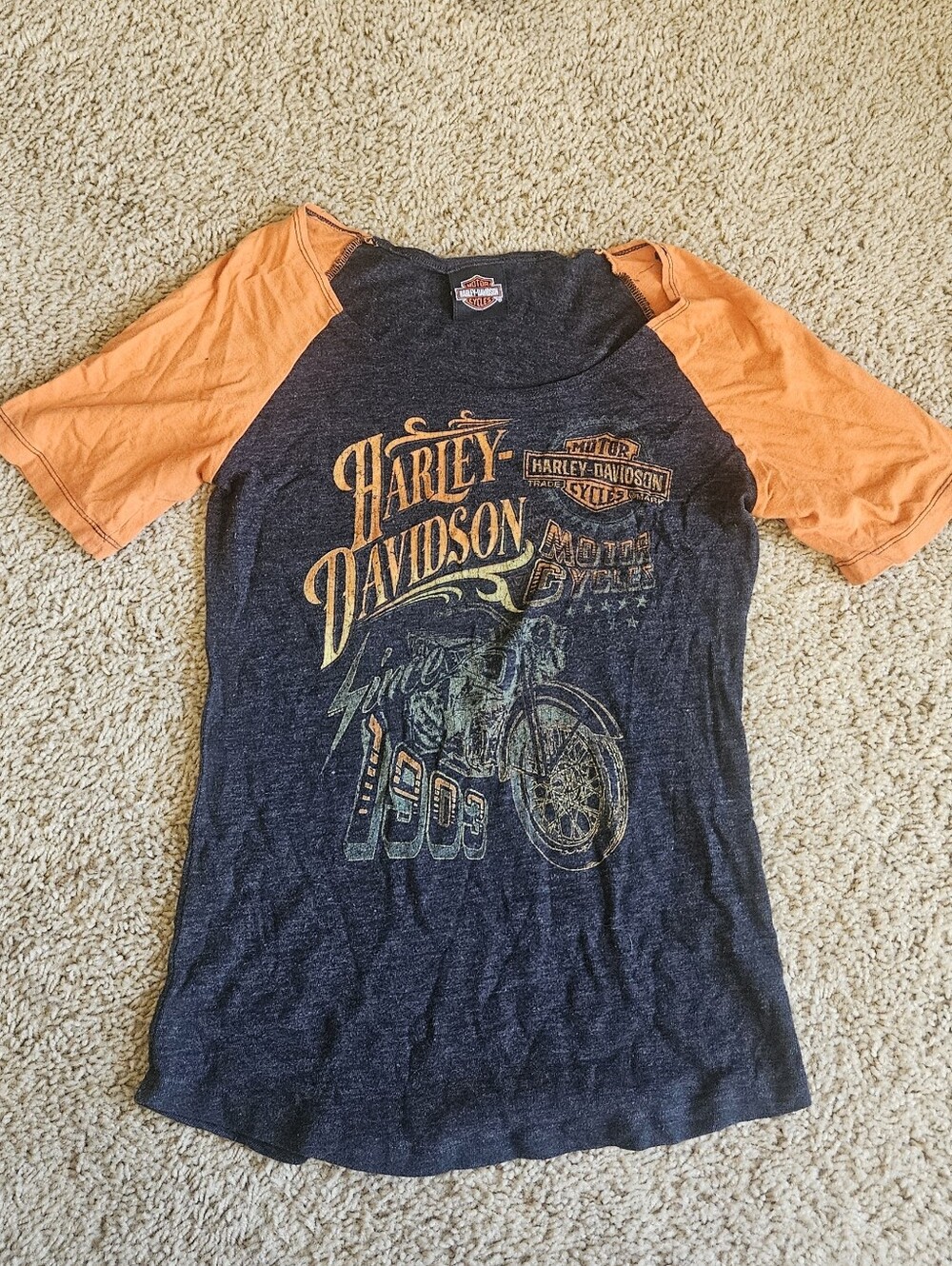 Harley-Davidson Motorcycle Biker Cotton Graphic Tee